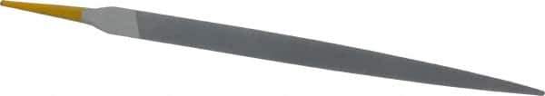 PFERD - 8" Swiss Pattern Three Square File - Double Cut, 5/8" Width Diam x 5/8" Thick, With Tang - All Tool & Supply