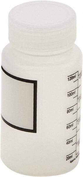 Dynalon Labware - 125 mL Wide-Mouth Bottle - Polypropylene, Translucent, 3.9" High x 2" Diam, 38mm Cap - All Tool & Supply