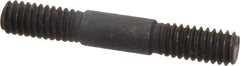 Gibraltar - 5/16-18 2" OAL Equal Double Threaded Stud - Alloy Steel, Black Oxide Finish, 11/16" Equal Thread Length - All Tool & Supply