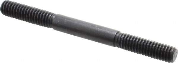 Gibraltar - 5/16-18 3-1/2" OAL Equal Double Threaded Stud - Alloy Steel, Black Oxide Finish, 1-1/8" Equal Thread Length - All Tool & Supply