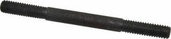 Gibraltar - 3/8-16 4-1/2" OAL Equal Double Threaded Stud - Alloy Steel, Black Oxide Finish, 1-1/4" Equal Thread Length - All Tool & Supply