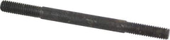 Gibraltar - 3/8-16 5" OAL Equal Double Threaded Stud - Alloy Steel, Black Oxide Finish, 1-1/4" Equal Thread Length - All Tool & Supply