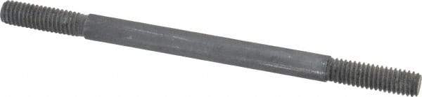 Gibraltar - 3/8-16 6" OAL Equal Double Threaded Stud - Alloy Steel, Black Oxide Finish, 1-1/4" Equal Thread Length - All Tool & Supply