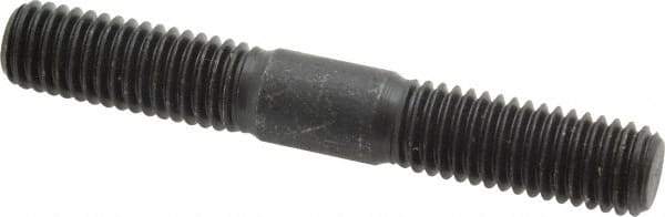 Gibraltar - 1/2-13 3-1/2" OAL Equal Double Threaded Stud - Alloy Steel, Black Oxide Finish, 1-3/8" Equal Thread Length - All Tool & Supply