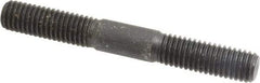 Gibraltar - 1/2-13 4" OAL Equal Double Threaded Stud - Alloy Steel, Black Oxide Finish, 1-1/2" Equal Thread Length - All Tool & Supply