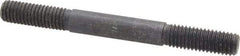 Gibraltar - 1/2-13 5" OAL Equal Double Threaded Stud - Alloy Steel, Black Oxide Finish, 1-1/2" Equal Thread Length - All Tool & Supply