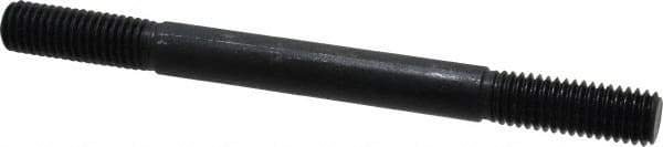 Gibraltar - 1/2-13 6" OAL Equal Double Threaded Stud - Alloy Steel, Black Oxide Finish, 1-1/2" Equal Thread Length - All Tool & Supply