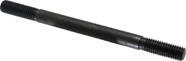 Gibraltar - 1/2-13 7" OAL Equal Double Threaded Stud - Alloy Steel, Black Oxide Finish, 1-1/2" Equal Thread Length - All Tool & Supply