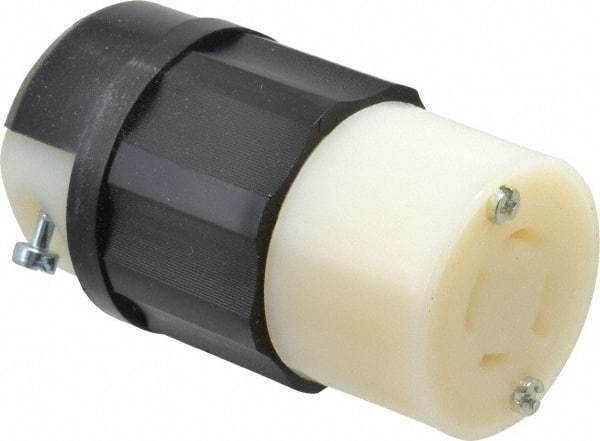 Leviton - 250 VAC, 20 Amp, L15-20R Configuration, Industrial Grade, Self Grounding Connector - 3 Phase, 3 Poles, 0.595 to 0.895 Inch Cord Diameter - All Tool & Supply