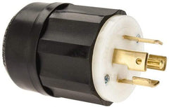 Leviton - 277/480 VAC, 30 Amp, L22-30P Configuration, Industrial Grade, Self Grounding Plug - 3 Phase, 4 Poles, 0.595 to 1.15 Inch Cord Diameter - All Tool & Supply