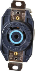 Leviton - 120/208 VAC, 20 Amp, L21-20R NEMA, Self Grounding Receptacle - 4 Poles, 5 Wire, Female End, Black - All Tool & Supply