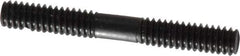 Gibraltar - 1/4-20 2" OAL Equal Double Threaded Stud - Alloy Steel, Black Oxide Finish, 3/4" Equal Thread Length - All Tool & Supply