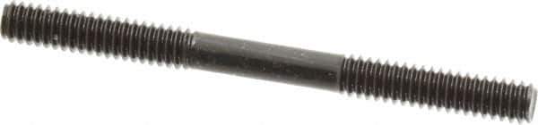 Gibraltar - 1/4-20 3" OAL Equal Double Threaded Stud - Alloy Steel, Black Oxide Finish, 1" Equal Thread Length - All Tool & Supply