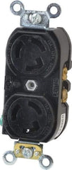 Leviton - 125 VAC, 15 Amp, L5-15R NEMA, Self Grounding Receptacle - 2 Poles, 3 Wire, Female End, Black - All Tool & Supply