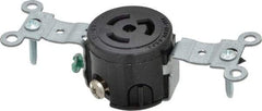 Leviton - 125 VAC, 15 Amp, L5-15R NEMA, Self Grounding Receptacle - 2 Poles, 3 Wire, Female End, Black - All Tool & Supply