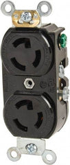 Leviton - 277 VAC, 15 Amp, L7-15R NEMA, Self Grounding Receptacle - 2 Poles, 3 Wire, Female End, Black - All Tool & Supply