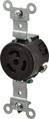 Leviton - 277 VAC, 15 Amp, L7-15R NEMA, Self Grounding Receptacle - 2 Poles, 3 Wire, Female End, Black - All Tool & Supply