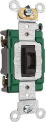 Leviton - 1 Pole, 120 to 277 VAC, 30 Amp, Industrial Grade, Toggle, Wall and Dimmer Light Switch - 1.31 Inch Wide x 4.06 Inch High - All Tool & Supply