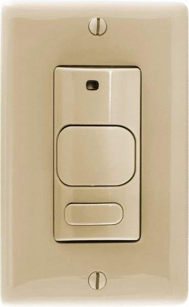 Hubbell Wiring Device-Kellems - 400 Square Ft. Coverage, Infrared Motion Sensor Wall Switch - 800 at 120 V Incandescent, 1,000 at 120 V and 1,800 at 277 V Fluorescent, 120 to 277 VAC, Ivory - All Tool & Supply