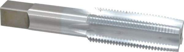 Made in USA - 1-12 UNF 3B 4 Flute Chrome Finish High Speed Steel Straight Flute Standard Hand Tap - Taper, Right Hand Thread, 5-1/8" OAL, 2-1/2" Thread Length, H4 Limit, Oversize - All Tool & Supply