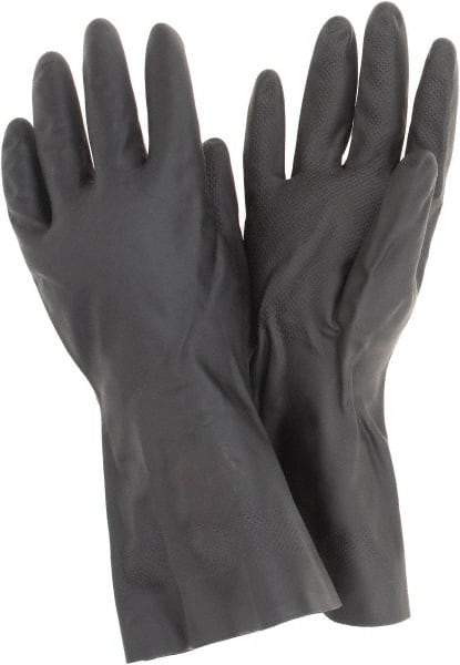 Ansell - Size 9, 13" Long, 18 mil Thick, Neoprene Chemical Resistant Gloves - Black - All Tool & Supply