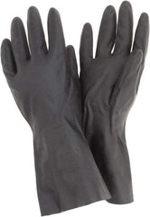 Ansell - Size 9, 13" Long, 18 mil Thick, Neoprene Chemical Resistant Gloves - Black - All Tool & Supply