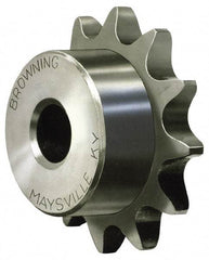 Browning - 15 Teeth, 3/4" Chain Pitch, Chain Size 60-2; 60H-2, Double Plain Bore Sprocket - 1" Bore Diam, 3.607" Pitch Diam, 3.98" Outside Diam - All Tool & Supply