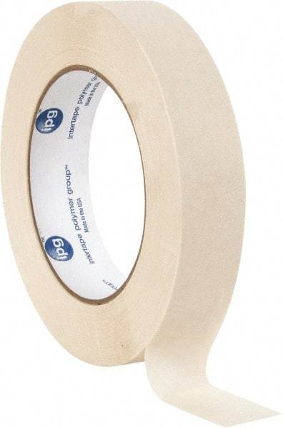 Intertape - 1" Wide x 60 Yd Long Tan Paper Masking Tape - Series 513, 5 mil Thick, 19 In/Lb Tensile Strength - All Tool & Supply