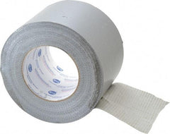 Intertape - 4" x 55m Silver Duct Tape - 9 mil, Rubber Adhesive, Polyethylene Cloth Backing, 18 Lb/ln Tensile Strength, 32°F to 160°F, Series AC20 - All Tool & Supply