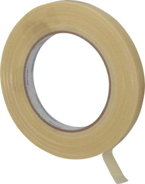 Intertape - 1/2" x 60 Yd Natural (Color) Rubber Adhesive Packaging Tape - Polyester Film Backing, 5.6 mil Thick, 175 Lb Tensile Strength, Series RG15 - All Tool & Supply