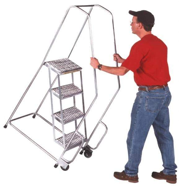 Ballymore - 49" 2 Step Ladder - 300 Lb Capacity, 19" Platform Height, 30" Base Width x 19" Depth, Solid Ribbed Tread - All Tool & Supply