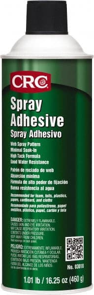 CRC - 24 oz Aerosol White Spray Adhesive - Exact Industrial Supply