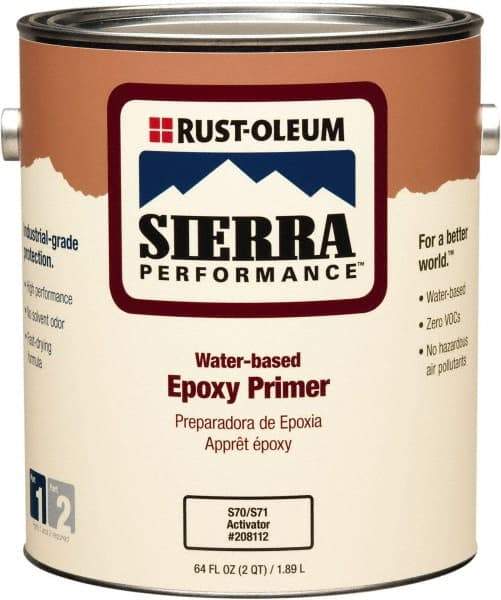 Rust-Oleum - 1 Gal White Water-Based Acrylic Enamel Primer - 200 to 300 Sq Ft Coverage, 2 gL Content, Quick Drying, Interior/Exterior - All Tool & Supply