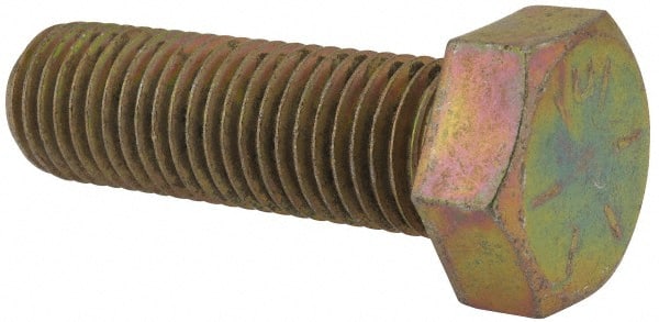 Made in USA - 1-8 UNC, 3-1/4" Length Under Head Hex Head Cap Screw - All Tool & Supply