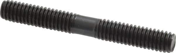 Gibraltar - 5/16-18 2-1/2" OAL Equal Double Threaded Stud - Alloy Steel, Black Oxide Finish, 1" Equal Thread Length - All Tool & Supply