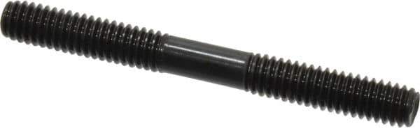 Gibraltar - 5/16-18 3" OAL Equal Double Threaded Stud - Alloy Steel, Black Oxide Finish, 1-1/8" Equal Thread Length - All Tool & Supply