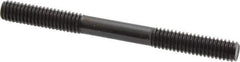 Gibraltar - 5/16-18 3-1/2" OAL Equal Double Threaded Stud - Alloy Steel, Black Oxide Finish, 1-1/8" Equal Thread Length - All Tool & Supply