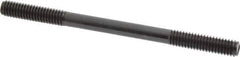 Gibraltar - 5/16-18 4-1/2" OAL Equal Double Threaded Stud - Alloy Steel, Black Oxide Finish, 1-1/8" Equal Thread Length - All Tool & Supply