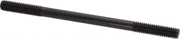 Gibraltar - 5/16-18 5" OAL Equal Double Threaded Stud - Alloy Steel, Black Oxide Finish, 1-1/8" Equal Thread Length - All Tool & Supply