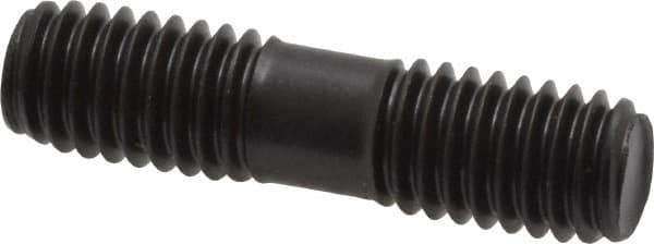 Gibraltar - 3/8-16 1-1/2" OAL Equal Double Threaded Stud - Alloy Steel, Black Oxide Finish, 1/2" Equal Thread Length - All Tool & Supply