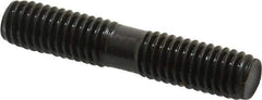 Gibraltar - 3/8-16 2" OAL Equal Double Threaded Stud - Alloy Steel, Black Oxide Finish, 3/4" Equal Thread Length - All Tool & Supply