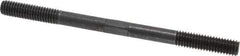 Gibraltar - 3/8-16 5-1/2" OAL Equal Double Threaded Stud - Alloy Steel, Black Oxide Finish, 1-1/4" Equal Thread Length - All Tool & Supply