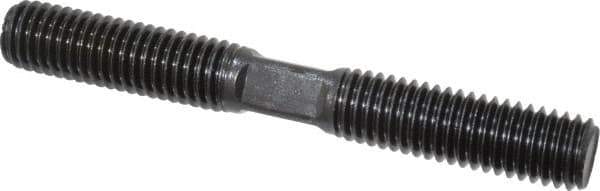 Gibraltar - 1/2-13 4" OAL Equal Double Threaded Stud - Alloy Steel, Black Oxide Finish, 1-1/2" Equal Thread Length - All Tool & Supply