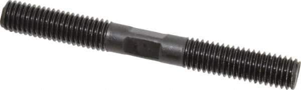 Gibraltar - 1/2-13 4-1/2" OAL Equal Double Threaded Stud - Alloy Steel, Black Oxide Finish, 1-1/2" Equal Thread Length - All Tool & Supply