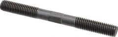 Gibraltar - 1/2-13 5" OAL Equal Double Threaded Stud - Alloy Steel, Black Oxide Finish, 1-1/2" Equal Thread Length - All Tool & Supply