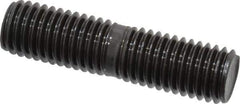 Gibraltar - 5/8-11 2-1/2" OAL Equal Double Threaded Stud - Alloy Steel, Black Oxide Finish, 1" Equal Thread Length - All Tool & Supply