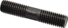 Gibraltar - 5/8-11 3" OAL Equal Double Threaded Stud - Alloy Steel, Black Oxide Finish, 1-1/8" Equal Thread Length - All Tool & Supply