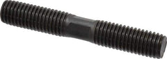 Gibraltar - 5/8-11 4" OAL Equal Double Threaded Stud - Alloy Steel, Black Oxide Finish, 1-5/8" Equal Thread Length - All Tool & Supply