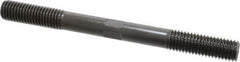 Gibraltar - 5/8-11 7" OAL Equal Double Threaded Stud - Alloy Steel, Black Oxide Finish, 1-3/4" Equal Thread Length - All Tool & Supply