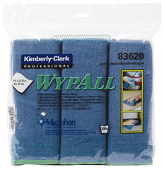 WypAll - Reusable Microfiber Wipes - Packet, 15-3/4" x 15-3/4" Sheet Size, Blue - All Tool & Supply